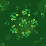 Seamless Pattern 4 Leaves Clover Stock Photo