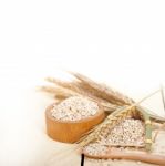 Organic Barley Grains Stock Photo