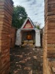 Worship Buddhist Pavilion Statue At Temple In Thailand  Stock Photo