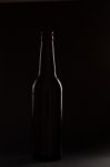 Contour Of Dark Beer Bottle Stock Photo