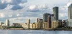 Various Styles Of Buildings Along The River Thames Stock Photo