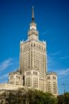 Palace Of Culture And Science In Warsaw Poland Stock Photo