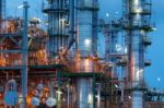 Chemical Plant Structure Stock Photo