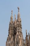 Detail Of The Skyline Of The Duomo In Milan Stock Photo