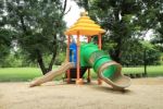 Colorful Playground In The Park Stock Photo