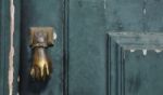 Antique Door Handle Stock Photo