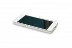 Smartphone On Isolated White Background.mobile Phone On White Background Stock Photo