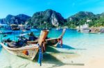 Phi-phi Island, Krabi, Thailand - November 10, 2016: Longtrail B Stock Photo