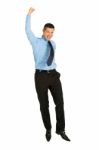 Businessman Jumping Stock Photo