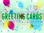 Greeting Cards Message Indicates Celebrate Party And Postcard Stock Photo