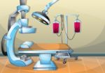 Cartoon  Illustration Interior Surgery Operation Room With Separated Layers Stock Photo