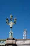 Decorative Lamp On Westminster Bridge Stock Photo