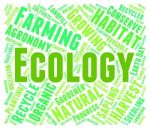 Ecology Word Means Earth Day And Environment Stock Photo