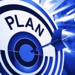 Plan Target Means Planning, Missions And Goals Stock Photo