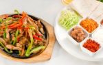 Original Fajita Sizzling Hot  On Iron Plate Stock Photo