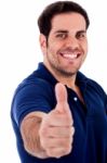 Young Man With Thumbs Up Stock Photo