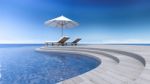 3d Terrace Sea View Stock Photo