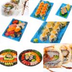 Japanese Sushi Collage Stock Photo