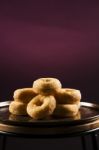 Fresh Baked Cinnamon Donuts Stock Photo