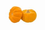 Pumpkins On White Background Stock Photo