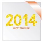 Happy New Year 2014 Card3 Stock Photo