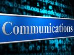 Communication Network Shows Global Communications And Communicating Stock Photo