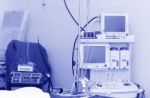 Electrocardiogram In Operation Room Stock Photo