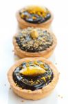 Mini Chocolate Tart Stock Photo