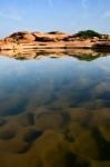 Sam Pan Bok Rock Field In Thailand Stock Photo