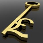 Key With Pound Sign Stock Photo