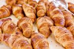 Croissant Bread On Buffet Line Stock Photo