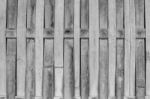 Close Up Bamboo Fence With Black And White Tone Stock Photo