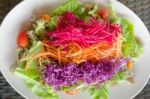 Top View Of Vegetable Salad Stock Photo