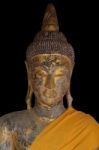 Buddha Statue Antiques With Black Background Stock Photo