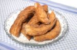 Portuguese Farturas Sweet Fried Dough Stock Photo