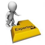 Expertise Key Shows Specialist Knowledge And Proficiency Stock Photo