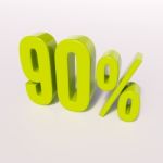 Percentage Sign, 90 Percent Stock Photo