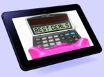 Best Deals Calculator Tablet Means Great Buy And Savings Stock Photo