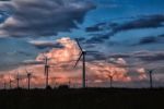 Wind Turbines In A Field Stock Photo