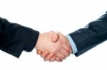 Businessmen Shaking Hands, Closeup Shot Stock Photo