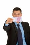 Businessman With Money Stock Photo