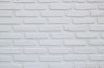 Outdoor White Brick Wall Texture Stock Photo