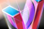 Abstract Colors Shapes Motion Graphics Scene Stock Photo