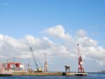 Shipyard In Lisbon Stock Photo