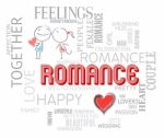 Romance Words Shows Find Love And Affection Stock Photo