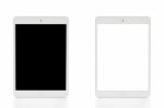 White Tablet Computer Stock Photo