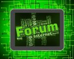 Forum Word Means Social Media And Chat Stock Photo