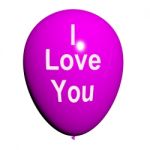 I Love You Balloon Represents Lovers And Couples Stock Photo