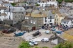 A View Of Port Isaac In Cornwal Stock Photo