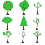 Tree Icons Stock Photo